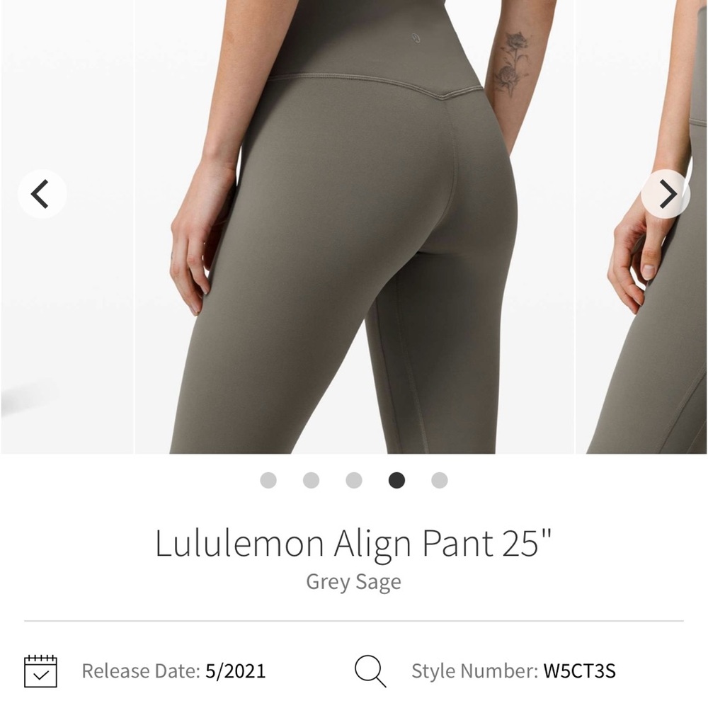 lululemon athletica Align Pant 25" in Grey Sage